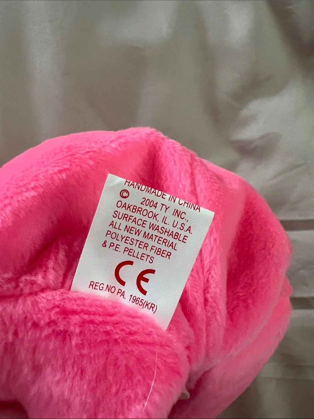 Ty Beanie Babies San Francisco Pink Teddy Bear Plush 2004 Souvenir w/ Tag 8”
